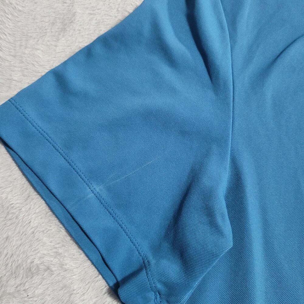Nike Dri-FIT Golf Polo Shirt Mens Large Blue Chevron Performance - Picture 10 of 11